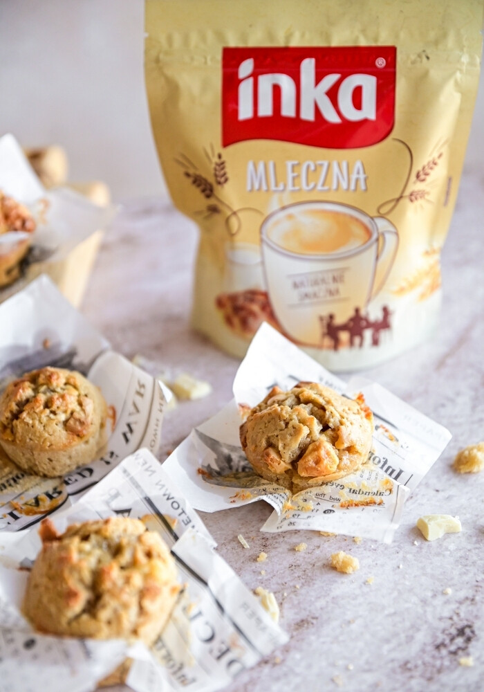 Muffinki z białą czekoladą