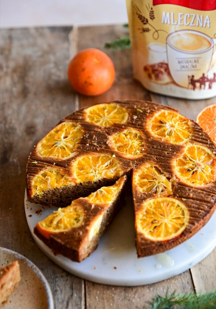 Odwrócone ciasto mandarynkowe